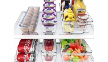 Sorbus Fridge and Freezer Organizer Bins (6-Piece)