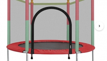 Morinome 55.31′ Round Backyard Trampoline with Safety Enclosure