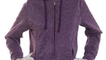 Womens Starting Point Marled Sherpa Full Zip Hoodie