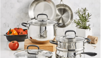 BelgiqueStainless Steel 12-Pc. Cookware Set, Created for Macy’s