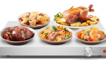 Costway Electric Warming Tray Food Dish Warmer Stainless Steel Hot Plate Buffet Tabletop