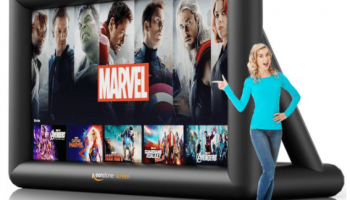 Outdoor Inflatable Projector Screen, Keenstone 16ft Movie Screen with Blower and Portable Bag