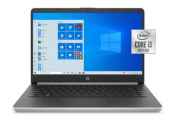 HP 14″ Laptop, Intel Core i3-1005G1, 4 GB SDRAM, 128 GB M.2 Solid State Drive, Natural Silver, 14-DQ1037wm