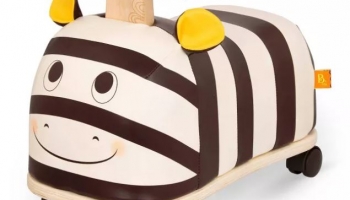B. toys Wooden Zebra Ride-On – Zippity Zebra